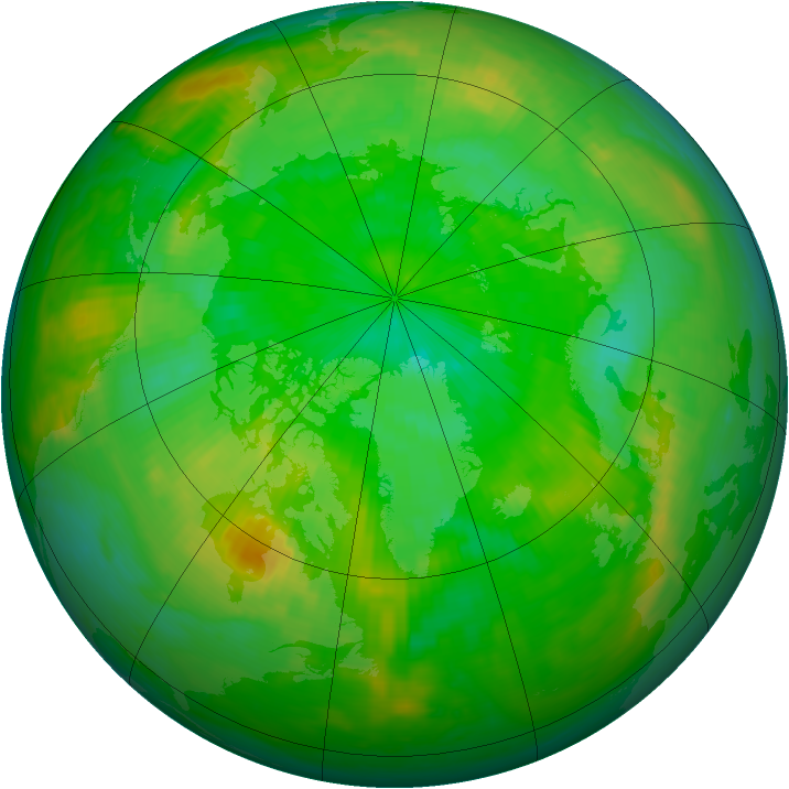 Arctic ozone map for 24 July 1987